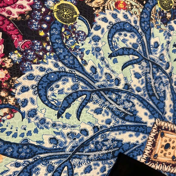 From the Heart woman’s Black Artsy lagenlook mesh colorful tunic blouse M - Picture 8 of 14